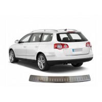 Volkswagen Passat B7 2012-2015 Накладка на задний бампер OmsaLine Глянец (SW, нерж)