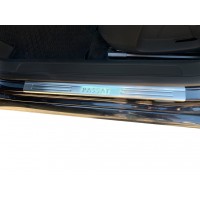 Накладки на пороги OmsaLine тип 2 (4 шт, нерж) для Volkswagen Passat B7 2012-2015