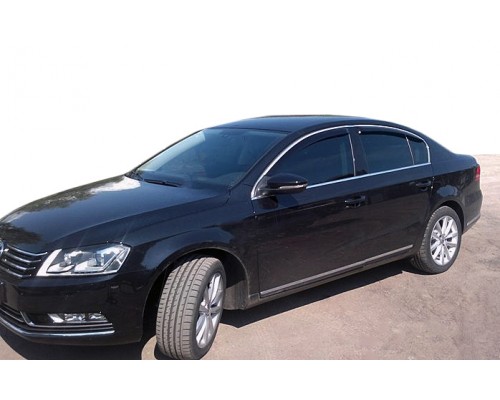 Вітровики з хром молдингом SD (4 шт, HIC) для Volkswagen Passat B7 2012-2015 - 59366-11