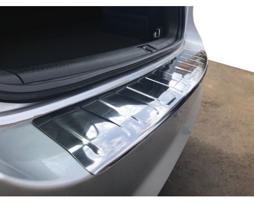 Накладка на задний бампер Carmos (SW, нерж) для Volkswagen Passat B7 2012-2015 - 65706-11