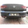 Накладки на глушник Carmos (2019-2021, 3 шт, нерж) для Volkswagen Passat B8 2015+ - 62461-11