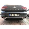 Накладки на глушник Carmos (2019-2021, 3 шт, нерж) для Volkswagen Passat B8 2015+ - 62461-11