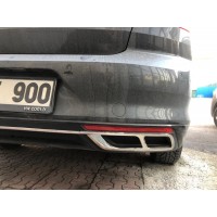Накладки на глушник Carmos (2019-2021, 3 шт, нерж) для Volkswagen Passat B8 2015+