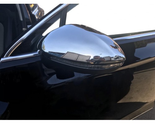 Накладки на зеркала (2 шт, нерж) Carmos - турецкая сталь для Volkswagen Passat B8 2015+ - 57004-11