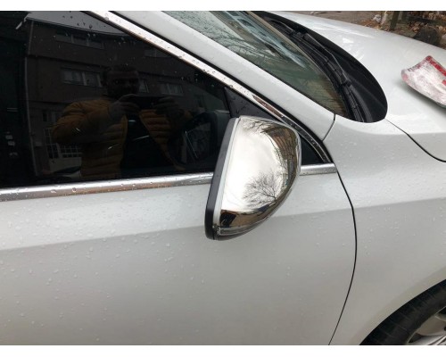 Накладки на дзеркала USA (2 шт, нерж) OmsaLine - Італійська нержавіюча сталь для Volkswagen Passat B8 2015+