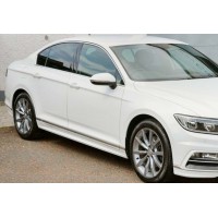 Боковые пороги DPT (черный глянец) для Volkswagen Passat B8 2015-2023 гг