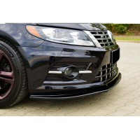 Передняя Lip накладка DPT (2008-2011, черный глянец) для Volkswagen Passat СС 2008- гг