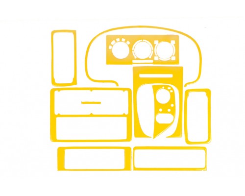 Накладки на панель 1994-1999 (желтый цвет) для Volkswagen Polo 1994-2001