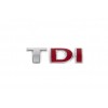 Напис Tdi OEM, Всі літери червоні для Volkswagen Polo 1994-2001
