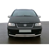 Передній подвійний захист ST014 (нерж) 60 на 42 мм для Volkswagen Sharan 1995-2010