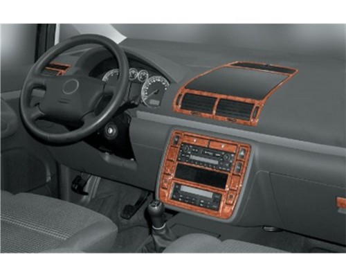 Volkswagen Sharan 1995-2010 Накладки на панель Карбон - 52547-11