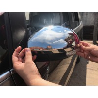 Накладки на дзеркала (2 шт, нерж) Carmos - Турецька сталь для Volkswagen Sharan 2010+