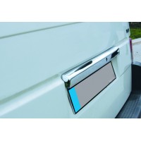 Планка над номером (нерж.) Распашные двери, Carmos - Турецкая сталь для Volkswagen T4 Caravelle/Multivan