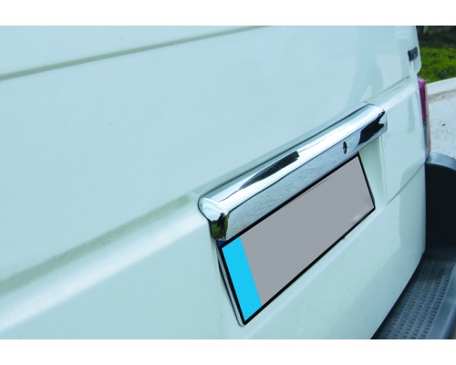 Планка над номером (нерж.) Дверь ляда, Carmos - Турецкая сталь для Volkswagen T4 Caravelle / Multivan - 74814-11