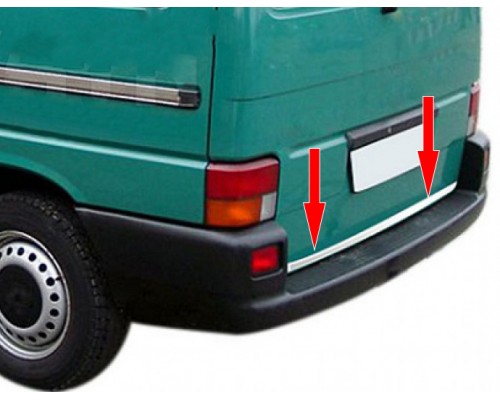 Накладка на кромку багажника (нерж) OmsaLine, Ляда - 1 дверь для Volkswagen T4 Caravelle/Multivan - 55735-11