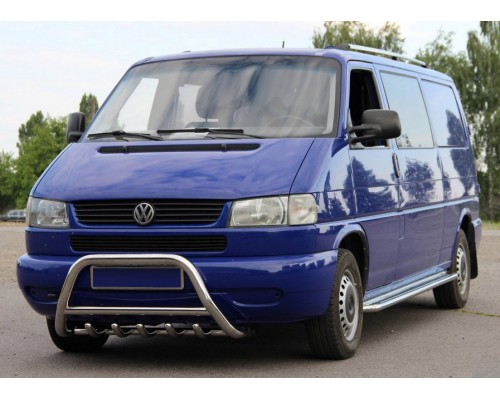 Кенгурятник WT003 (нерж) 60мм, без напису для Volkswagen T4 Caravelle/Multivan