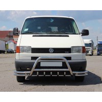 Кенгурятник WT003 Plus-2 (нерж) для Volkswagen T4 Transporter