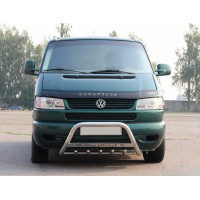 Кенгурятник WT003 (нерж) 60мм, без напису для Volkswagen T4 Transporter