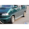 Бічні пороги Premium (2 шт, нерж) Коротка база, 60мм для Volkswagen T4 Transporter - 51875-11