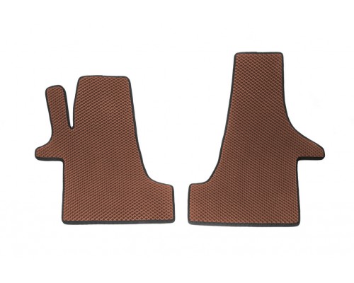 Коврики EVA (Коричневый, передние, для 2-20251) для Volkswagen T5 Caravelle 2004-2010 гг