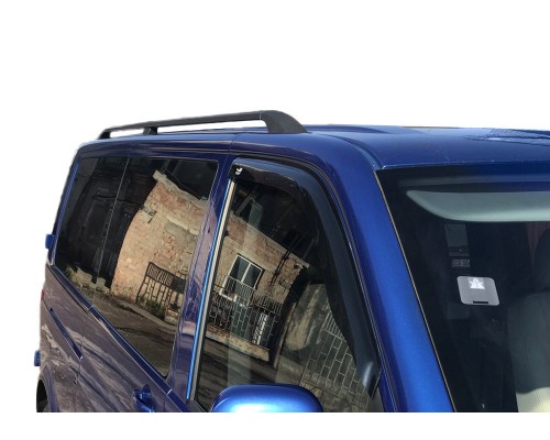 Рейлінги Чорні Довга база, Металеві ніжки для Volkswagen T5 Caravelle 2004-2010