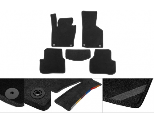 Коврики текстильные Classic (черные, передние, для 1-20251) для Volkswagen T5 Caravelle 2004-2010 гг