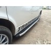 Боковые пороги Fullmond (2 шт, алюм) Длиинная база для Volkswagen T5 Caravelle 2004-2010 - 53203-11