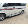 Боковые пороги X5-тип (2 шт, алюм) Длинная база для Volkswagen T5 Caravelle 2004-2010 - 53188-11