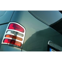Накладки на задні ліхтарі (2 шт, нерж) 1 двері, OmsaLine - Італійська нержавіюча сталь для Volkswagen T5 Multivan 2003-2010