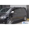 Боковые пороги X5-тип black (2 шт, алюм) Длинная база для Volkswagen T5 Multivan 2003-2010 - 53151-11