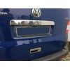 Накладка над номером для дверей Ляда (нерж) Multivan, OmsaLine - Итальянская нержавейка для Volkswagen T5 Multivan 2003-2010 - 56631-11