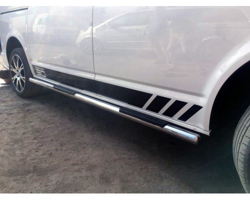 Бічні труби (2 шт, нерж) 70мм, Довга база для Volkswagen T5 Multivan 2003-2010