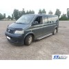 Боковые пороги Line-тип (2 шт, алюм) Короткая база для Volkswagen T5 Multivan 2003-2010 - 53156-11