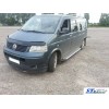 Боковые пороги Line-тип (2 шт, алюм) Короткая база для Volkswagen T5 Multivan 2003-2010 - 53156-11