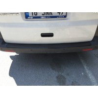 Volkswagen T5 Multivan 2003-2010 Накладка на задний бампер с загибом (Карбон)