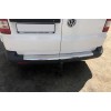 Накладки на задній бампер із загином (Carmos, сталь) для Volkswagen T5 Multivan 2003-2010 - 72669-11
