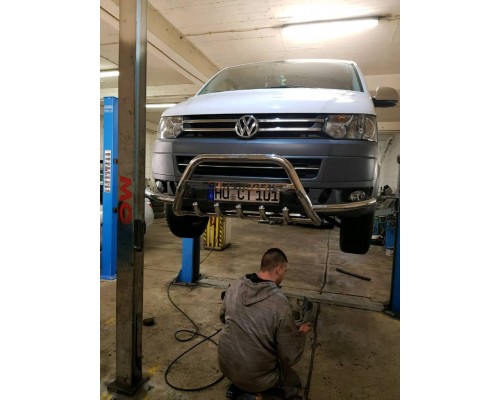Кенгурятник WT004ST (нерж) для Volkswagen T5 рестайлінг 2010-2015