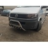 Кенгурятник WT003 (нерж) 51 мм, без напису для Volkswagen T5 рестайлінг 2010-2015