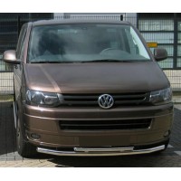 Нижня подвійна губа ST014 (нерж) 60 на 42 мм для Volkswagen T5 рестайлінг 2010-2015
