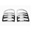 Накладки на стопы (2 шт, нерж) 2 двери, Carmos - Турецкая сталь для Volkswagen T5 рестайлинг 2010-2015 - 70163-11