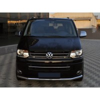Нижня одинарна губа ST008 (нерж) 51 мм для Volkswagen T5 рестайлінг 2010-2015