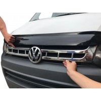 Накладки на решетку (Carmos, 2 шт, нерж.) для Volkswagen T5 рестайлинг 2010-2015