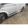 Бічні труби BB002 (2 шт, нерж) 70мм, Коротка база для Volkswagen T5 рестайлінг 2010-2015