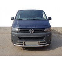 Нижня губа F3-42 (нерж) для Volkswagen T5 рестайлінг 2010-2015