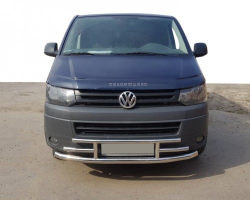 Нижня губа F3-42 (нерж) для Volkswagen T5 рестайлінг 2010-2015