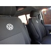 Авточохли (шкірозамінник+тканина, Premium) Передні (2-20211) для Volkswagen T5 рестайлінг 2010-2015 - 50228-11