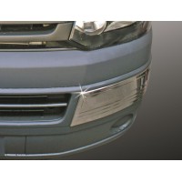 Углы на передний бампер (2 шт, нерж) для Volkswagen T5 рестайлинг 2010-2015