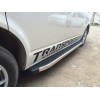 Боковые пороги BlackLine (2 шт, алюминий) Длинная база для Volkswagen T5 Transporter 2003-2010 - 61580-11