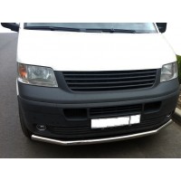Volkswagen T5 Transporter 2003-2010 Нижня одинарна губа ST008 (нерж) 60мм
