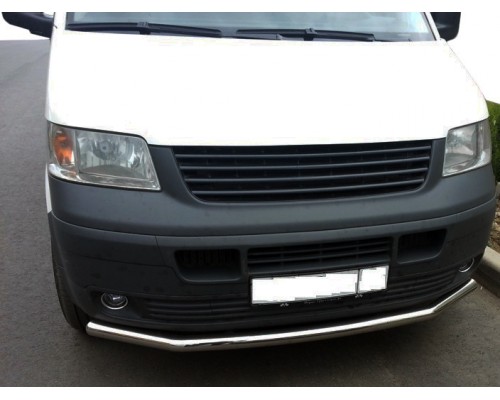 Volkswagen T5 Transporter 2003-2010 Нижня одинарна губа ST008 (нерж) 60мм - 53093-11